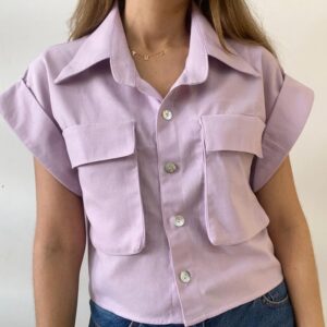 Blusa lila en Lino