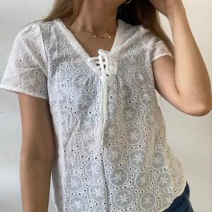 Blusa white ojalillo
